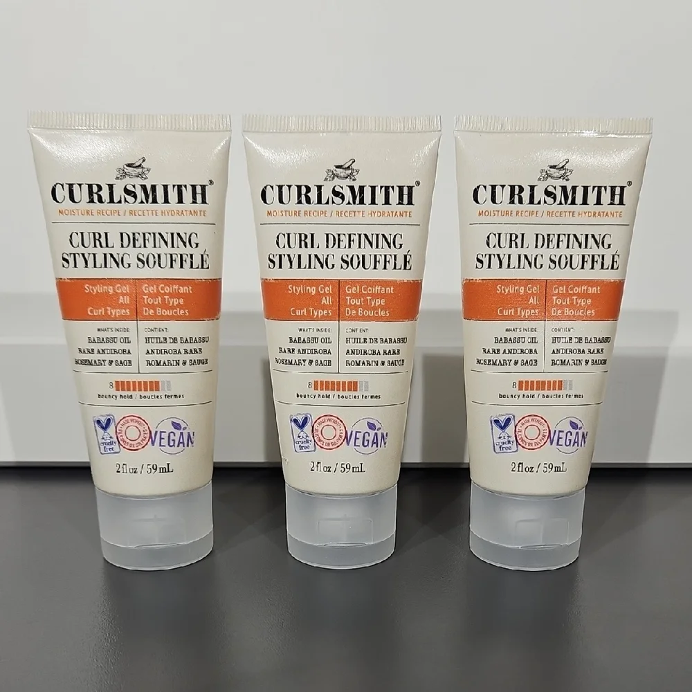 3-Pack Curlsmith Curl Defining Styling Soufflé Moisture Recipe 2 oz Each New